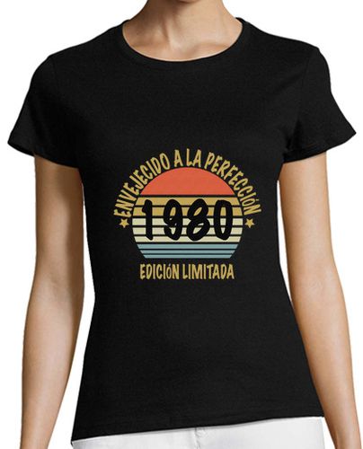 Camiseta mujer 1980 - envejecido a la perfeccion - latostadora.com - Modalova