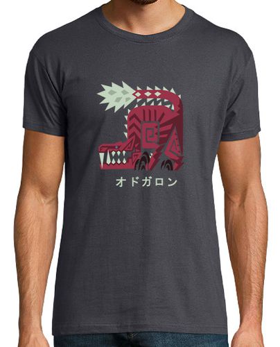 Camiseta Monster Hunter World, Odogaron Katakana - latostadora.com - Modalova