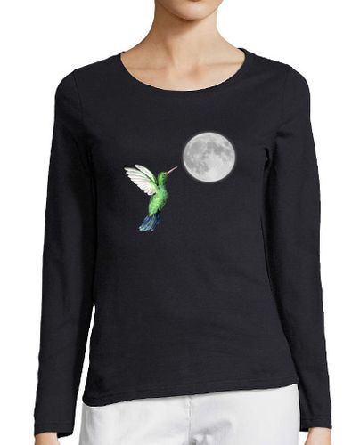 Camiseta mujer Luna y colibrí - latostadora.com - Modalova