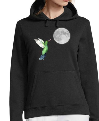 Sudadera Con Capucha Para Mujer Luna y colibrí laTostadora - latostadora.com - Modalova