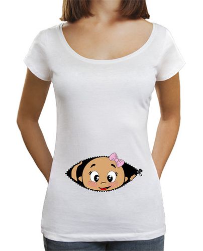 Camiseta mujer Cucú Bebé Asomando con lazo para embarazada - latostadora.com - Modalova