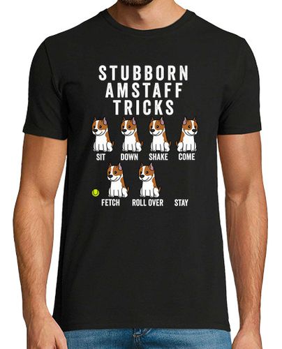 Camiseta Hombre Manga Corta American Staffordshire Terrier Stubborn laTostadora - latostadora.com - Modalova