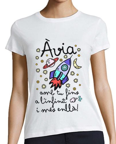 Camiseta Mujer Manga Corta Àvia amb tu fins a l infinit laTostadora - latostadora.com - Modalova