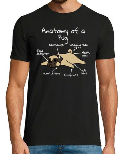 Camiseta Perro Pug Anatomía - latostadora.com - Modalova