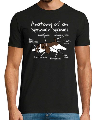 Camiseta Perro Springer Spaniel Inglés Anatomía - latostadora.com - Modalova
