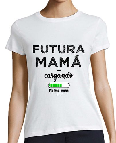 Camiseta mujer Futura mama Por favor espere - latostadora.com - Modalova