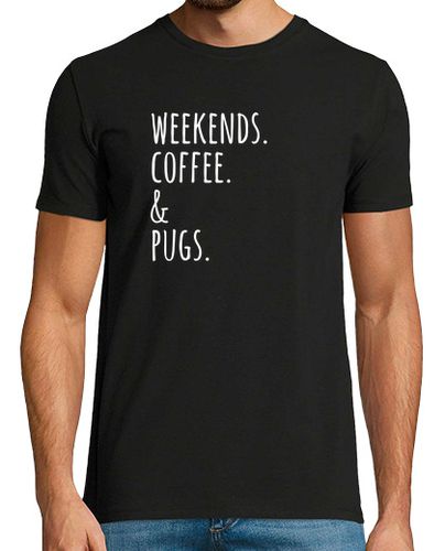 Camiseta Perro Pug Weekends - latostadora.com - Modalova