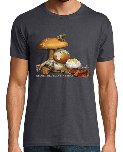 Camiseta Hombre Manga Corta Planeta Tierra - Setas laTostadora - latostadora.com - Modalova