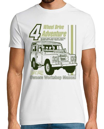 Camiseta Hombre Manga Corta Coche Todoterreno Land Rover 4x4 Montaña Aventura laTostadora - latostadora.com - Modalova