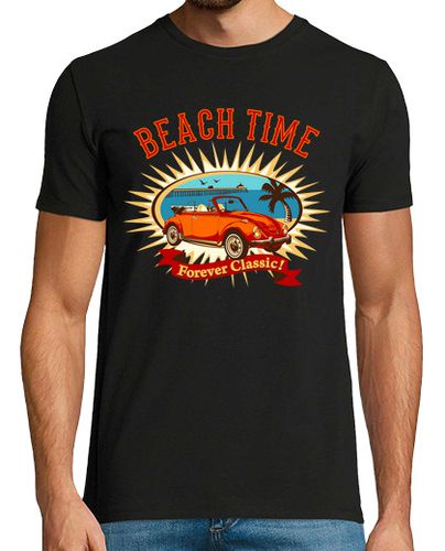 Camiseta Beach Time Forever Classic Coche Escarabajo Cabrio Verano Playa Surf - latostadora.com - Modalova