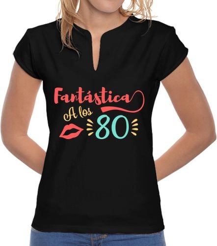 Camiseta Mujer Cuello Mao Fantástica a los 80 laTostadora - latostadora.com - Modalova