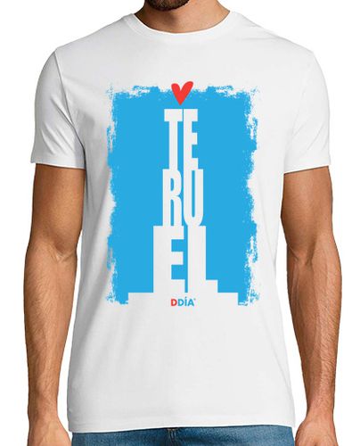 Camiseta Teruel-Corazón Hombre, manga corta, blanco, calidad extra - latostadora.com - Modalova