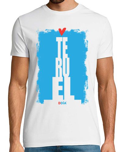 Camiseta Teruel-Corazón Hombre, manga corta, blanco, calidad extra laTostadora - latostadora.com - Modalova