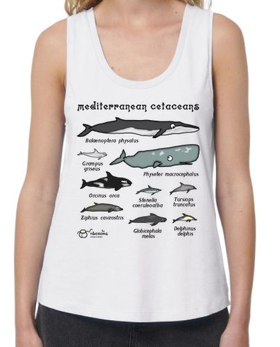 Camiseta mujer Mediterranean cetaceans científico laTostadora - latostadora.com - Modalova