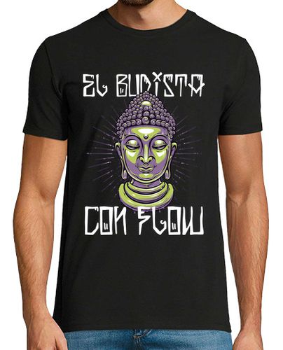 Camiseta Diseño buda manga corta negra - latostadora.com - Modalova