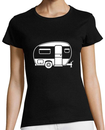 Camiseta Mujer Manga Corta caravana de camping laTostadora - latostadora.com - Modalova