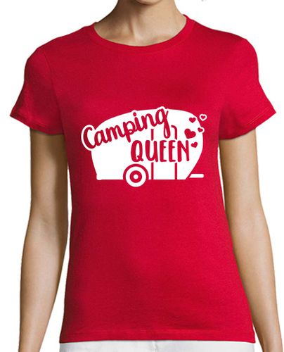 Camiseta Mujer Manga Corta trailer de caravana de camping queen laTostadora - latostadora.com - Modalova