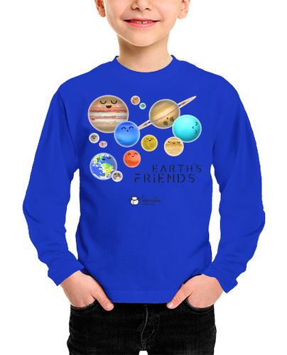 Camiseta Niño Manga Larga Earths friends fondos claros laTostadora - latostadora.com - Modalova