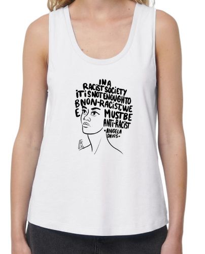 Camiseta mujer Ilustración Angela Davis tirantes - latostadora.com - Modalova