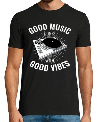 Camiseta Camiseta Música Tocadiscos Vinilo Good Music Comes With Good Vibes - latostadora.com - Modalova