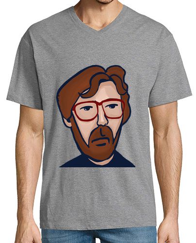 Camiseta Eric Clapton Hombre, manga corta cuello pico cerrado, gris vigoré - latostadora.com - Modalova