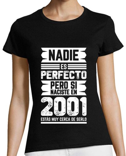 Camiseta Mujer Manga Corta Nadie Es Perfecto, 2001 laTostadora - latostadora.com - Modalova