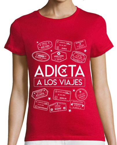 Camiseta mujer Adicta a los viajes - latostadora.com - Modalova