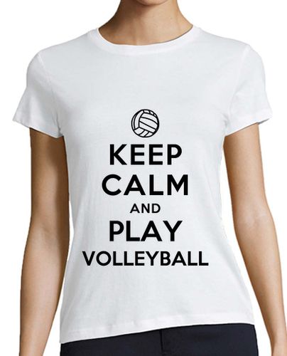 Camiseta mujer Manten la calma y juega voleibol - latostadora.com - Modalova