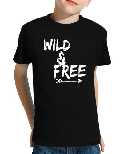 Camiseta Niño Manga Corta Salvaje y Libre (Wild and Free) laTostadora - latostadora.com - Modalova