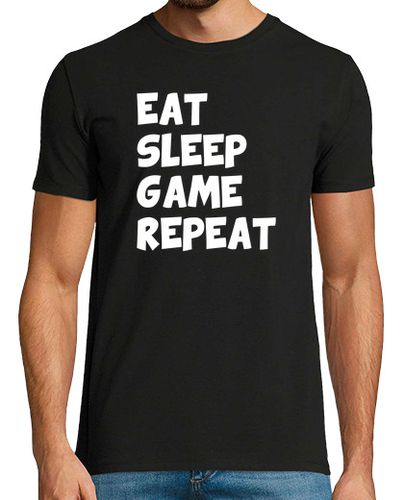 Camiseta comer dormir repetir juego - latostadora.com - Modalova