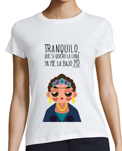 Camiseta mujer Frida se baja la luna (LizzyDizzy) - latostadora.com - Modalova