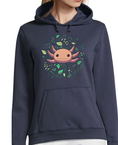 Sudadera Con Capucha Para Mujer Cute Axolotl Mexicano Hojas Sudadera laTostadora - latostadora.com - Modalova