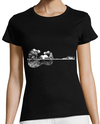 Camiseta Mujer Manga Corta mujer - guitarra natural laTostadora - latostadora.com - Modalova