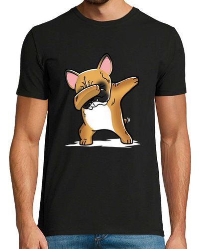 Camiseta Hombre Manga Corta Perro Bulldog Francés Marrón DAB! laTostadora - latostadora.com - Modalova