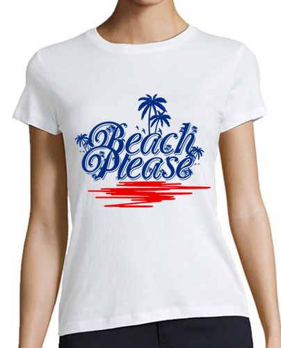 Camiseta mujer Beach Please - latostadora.com - Modalova