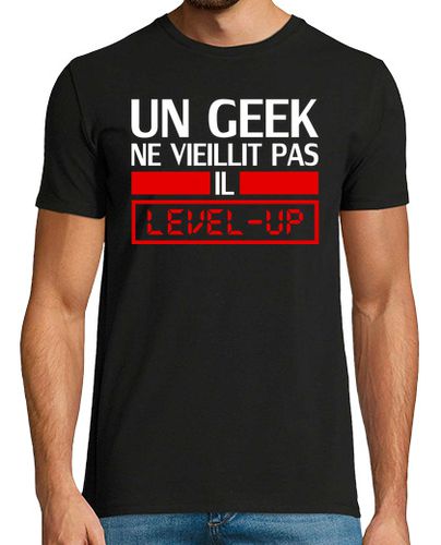 Camiseta Hombre Manga Corta un geek no envejece sube de nivel laTostadora - latostadora.com - Modalova