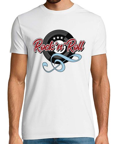 Camiseta Camiseta Música Rock n Roll Vinilo Clave Sol - latostadora.com - Modalova