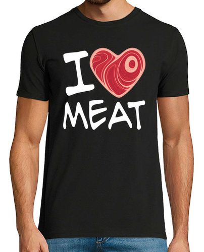 Camiseta amo la carne - versión de texto blanco - latostadora.com - Modalova