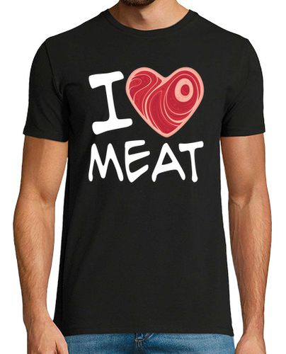 Camiseta amo la carne - versión de texto blanco laTostadora - latostadora.com - Modalova