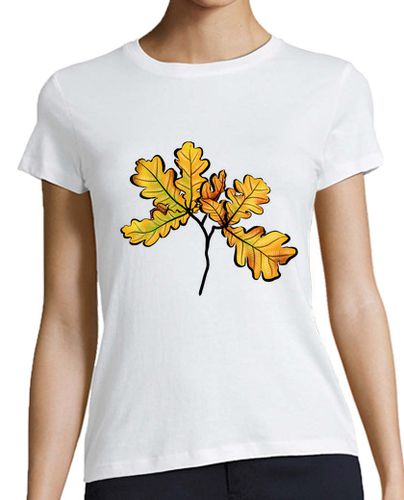 Camiseta mujer hojas de roble otoño arte - latostadora.com - Modalova