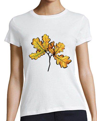 Camiseta mujer hojas de roble otoño arte laTostadora - latostadora.com - Modalova