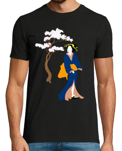 Camiseta Geisha cerezo en flor - latostadora.com - Modalova