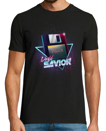 Camiseta 80s world savior - flopy disc - latostadora.com - Modalova