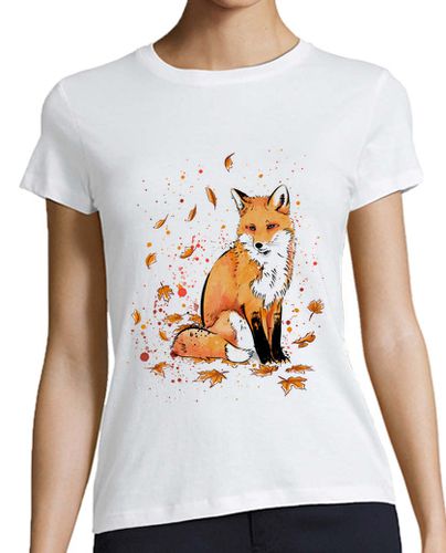 Camiseta Mujer Manga Corta Fox in the Snow laTostadora - latostadora.com - Modalova