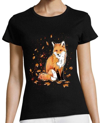 Camiseta Mujer Manga Corta Fox in the Night laTostadora - latostadora.com - Modalova