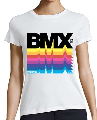 Camiseta Mujer Manga Corta Brave Bikers BMX Black laTostadora - latostadora.com - Modalova