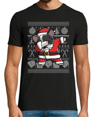 Camiseta Bulldog Francés Blanco Y Negro Dab Disfraz Navidad laTostadora - latostadora.com - Modalova