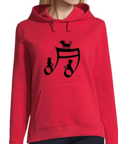 Sudadera Con Capucha Para Mujer Gatos musicales laTostadora - latostadora.com - Modalova