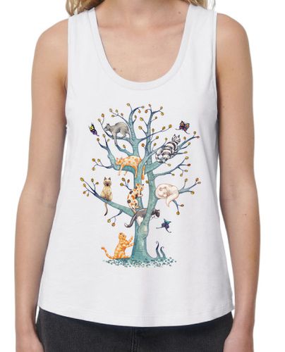 Camiseta mujer The tree of cat life - latostadora.com - Modalova