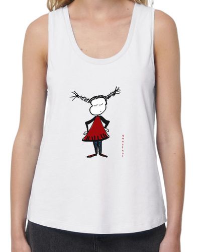 Camiseta mujer Mujer, tirantes anchos & Loose Fit, blanca - latostadora.com - Modalova